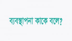 Read more about the article ব্যবস্থাপনা কাকে বলে