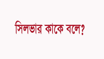 সিলভার কি এবং কাকে বলে