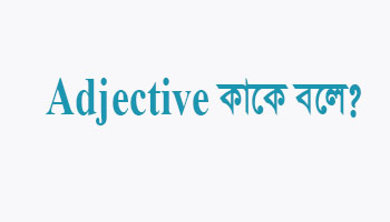 adjective নির্ণয় করার নিয়ম