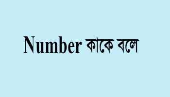 number কাকে বলে কত প্রকার