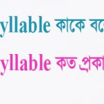 syllable কত প্রকার