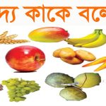 খাদ্য কাকে বলে কত প্রকার ও কি কি