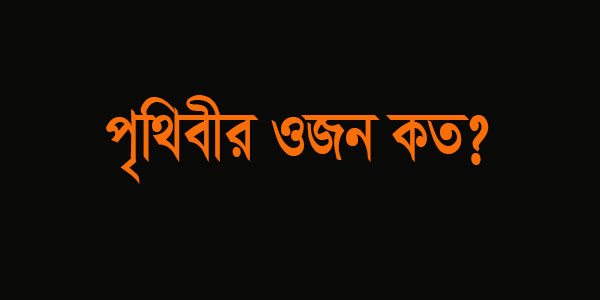 পৃথিবীর ওজন